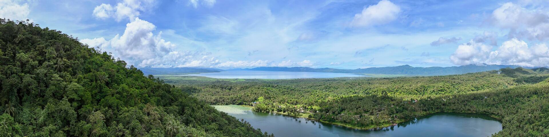 Panoramic View of Lake Mahucdam with Lake Mainit Beyond