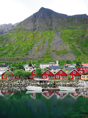 Gryllefjord is a tiny Norwegian fishing town on the island of Senja. In the summer months, a car ferry operates between Gryllefjord and Andenes - but it's so popular that you're told to arrive up to 3 hours before your desired departure time in order to get a spot in line.
So what do you do with 2+ hours to wait? You go for a walk, of course! Gryllefjord is extremely photogenic.