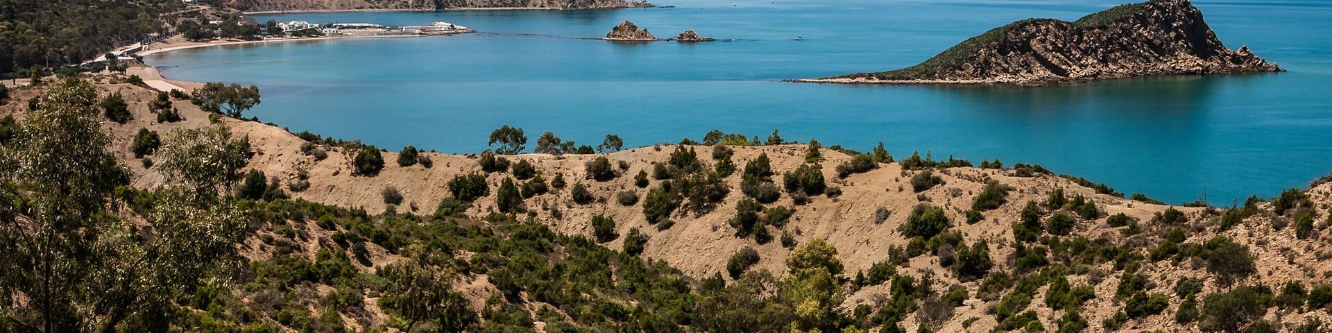 The bay of Cala Iris is located in Morocco, in the Alboran Sea, in the province of Al Hoceima. It is part of the Al Hoceima National Park. This serene and peaceful bay is an ideal camping spot, boasti