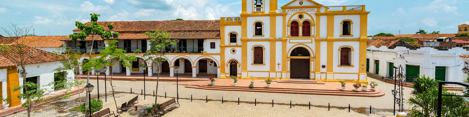 Plaza in Mompox from Above