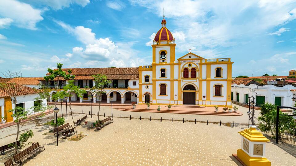 Plaza in Mompox from Above