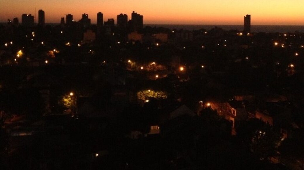 Sunrise! Look at the moon,the little star!
And the river!