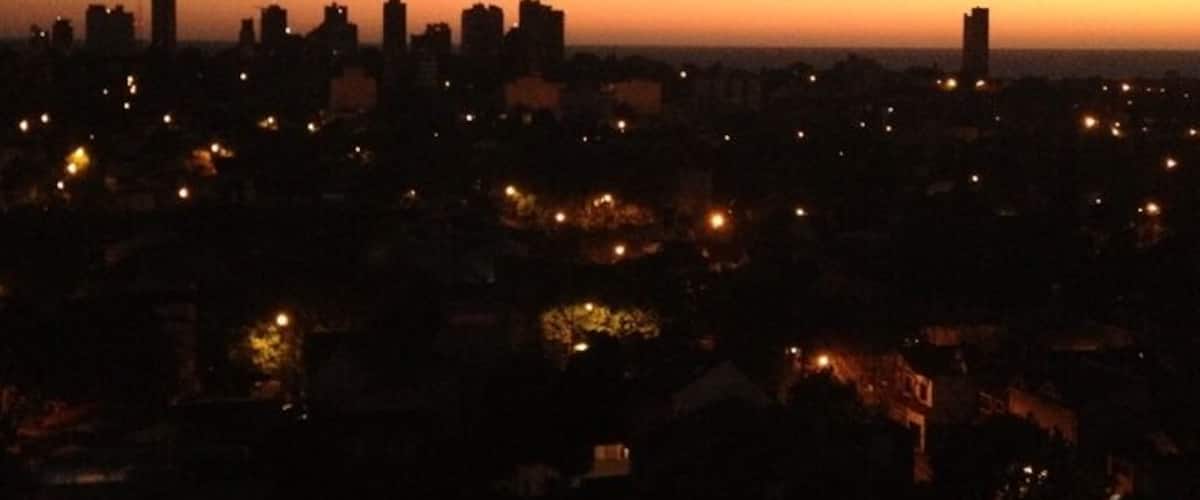 Sunrise! Look at the moon,the little star! 
And the river!