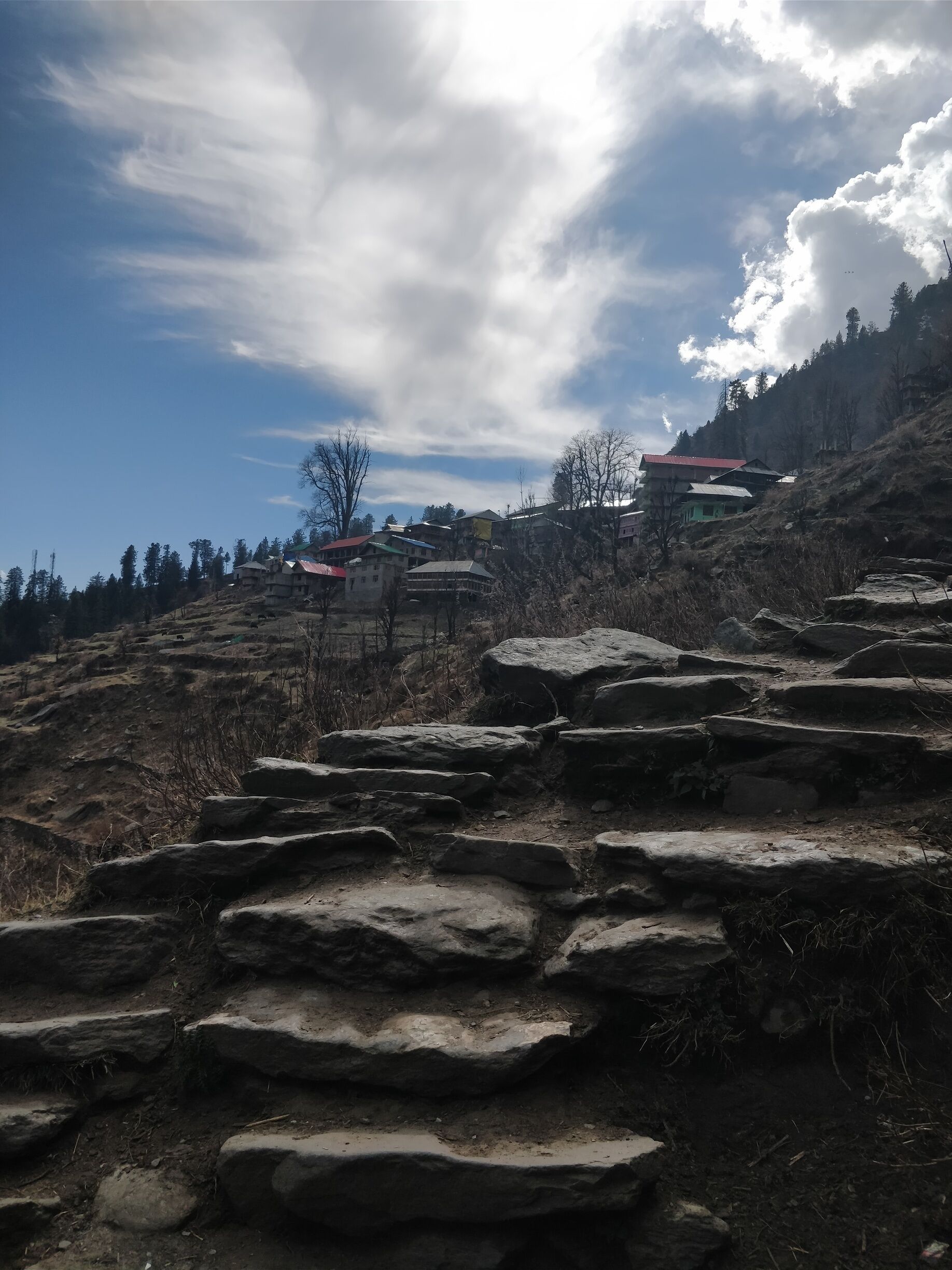 Breathtaking views hiking up to #Malana village 