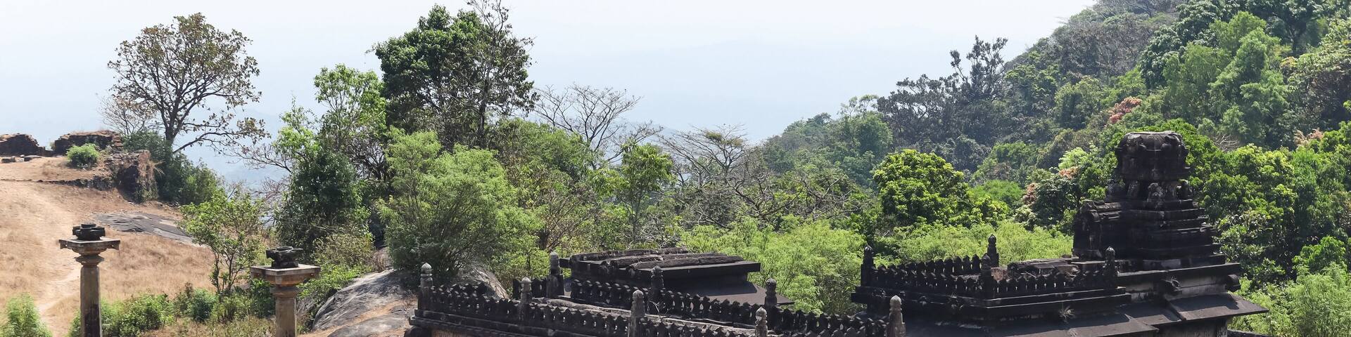 View of Srikantheswara Temple, Kavaledurga Fort. Fort was built in 9th century, and it was renovated in 14th century by Cheluvarangappa. Shimoga, Karnataka, India
