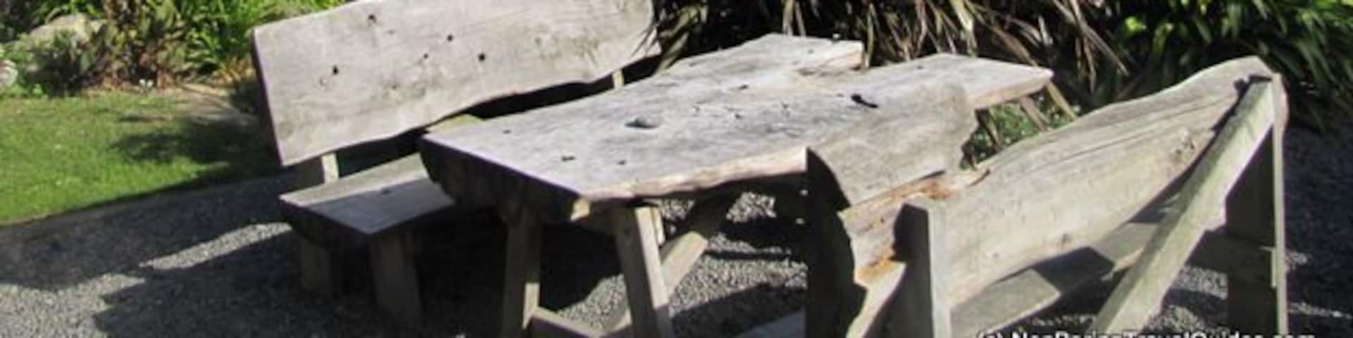 View from the Beer Garden at Lake Ferry - over the rugged southern coast of the Wairarapa