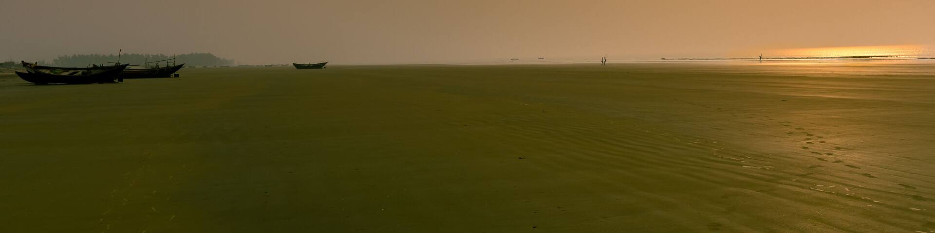 Indian Famous Beach at the time of Sunrise. Selective Focus is used.