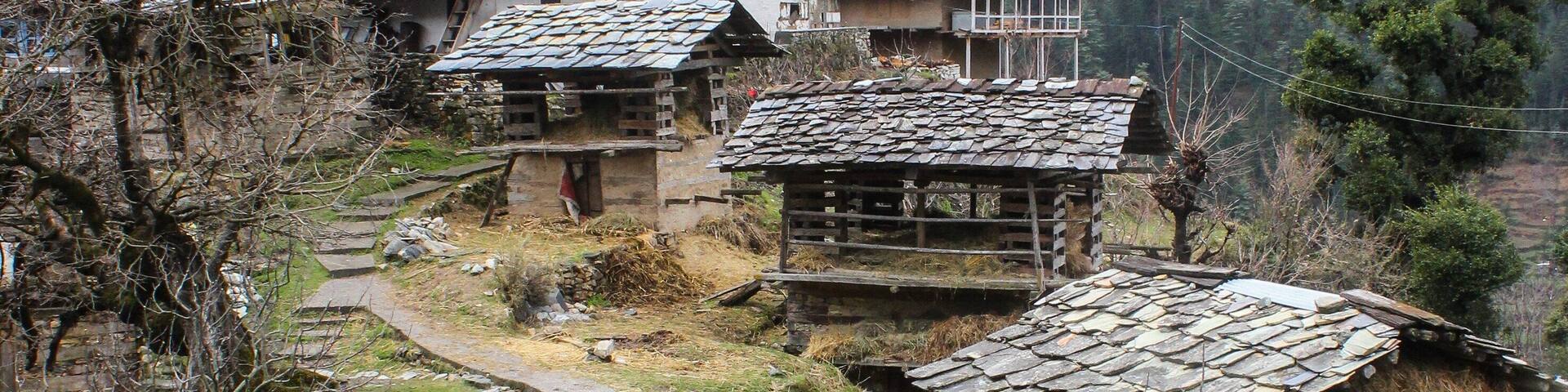 Caption---- Jibhi Village, Tirthan Valley, Himachal Pradesh, India
