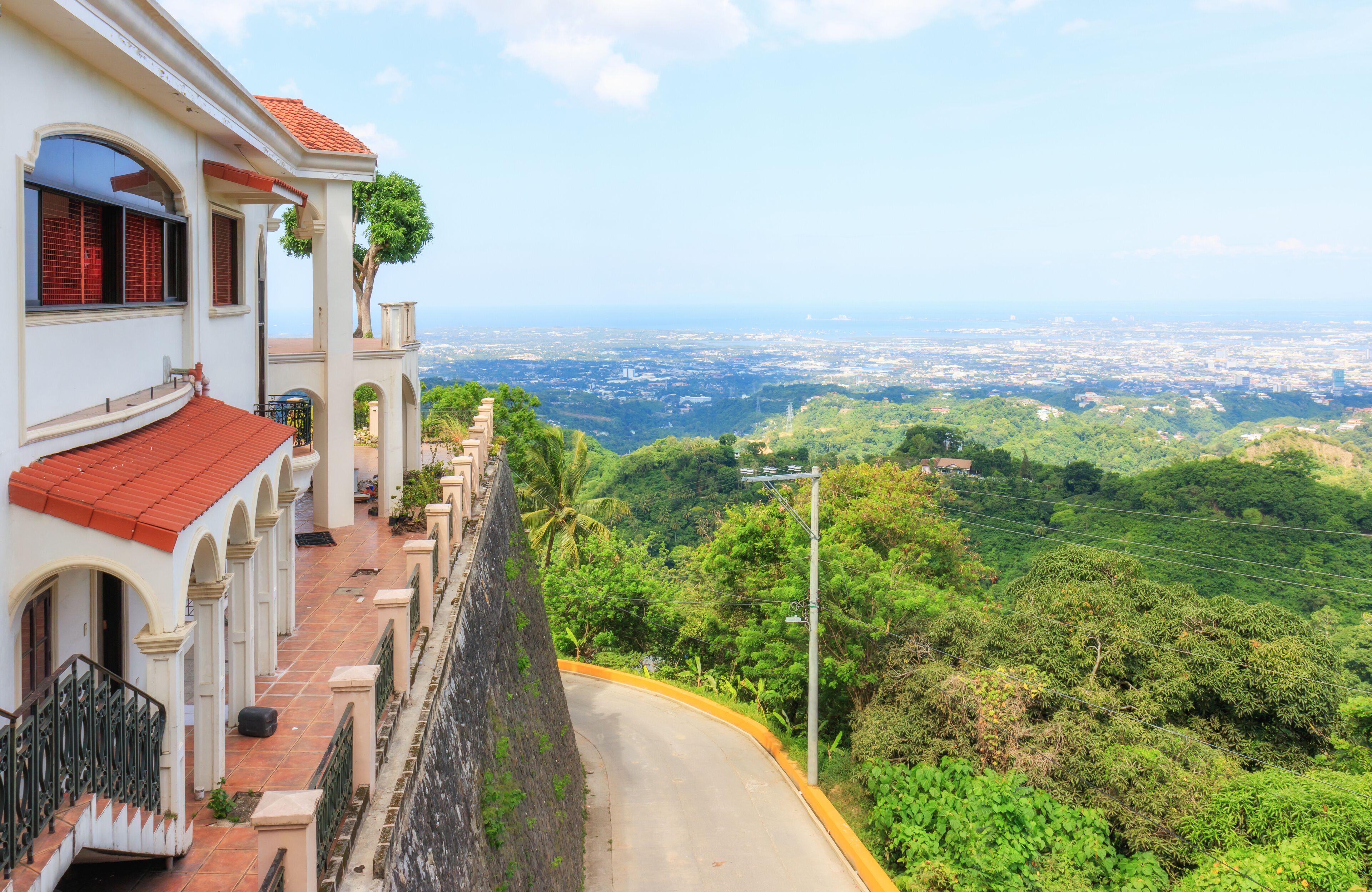Beautiful View Of House On Mountain In Cebu City, Philippines