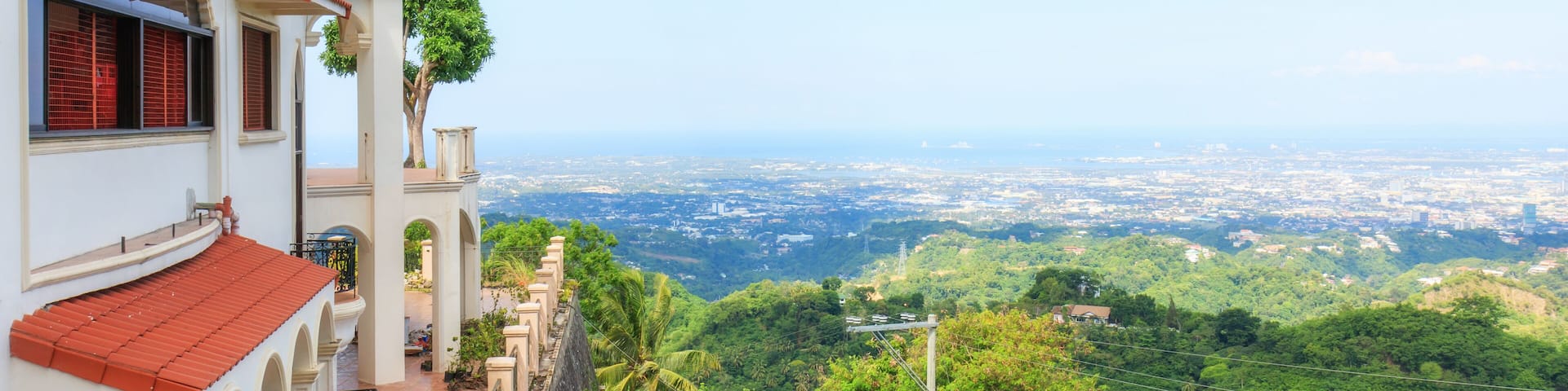 Beautiful View Of House On Mountain In Cebu City, Philippines