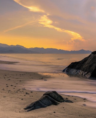 Dinadiawan Beach of Dipaculao, Aurora Province of Philippines. Facing The Pacific Ocean truly a good spots for chasing sunrise while enjoying your beach adventure.. a white sands beach with quite environment, not so many tourist so far who came here to visit...