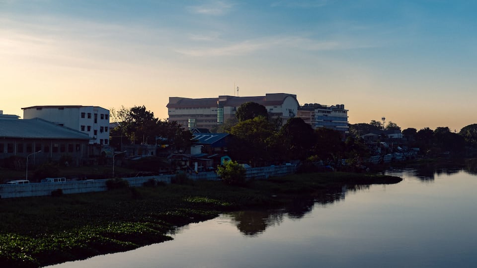 Sunrise Over The Calm Marikina River in Pasig City, Philippines