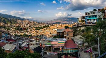 Comuna 13 with graffiti in Medellin