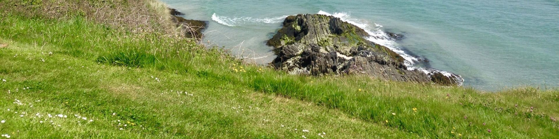 Unexpected beach in Ireland with white sand and clear blue waters