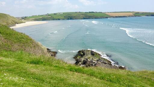 Unexpected beach in Ireland with white sand and clear blue waters