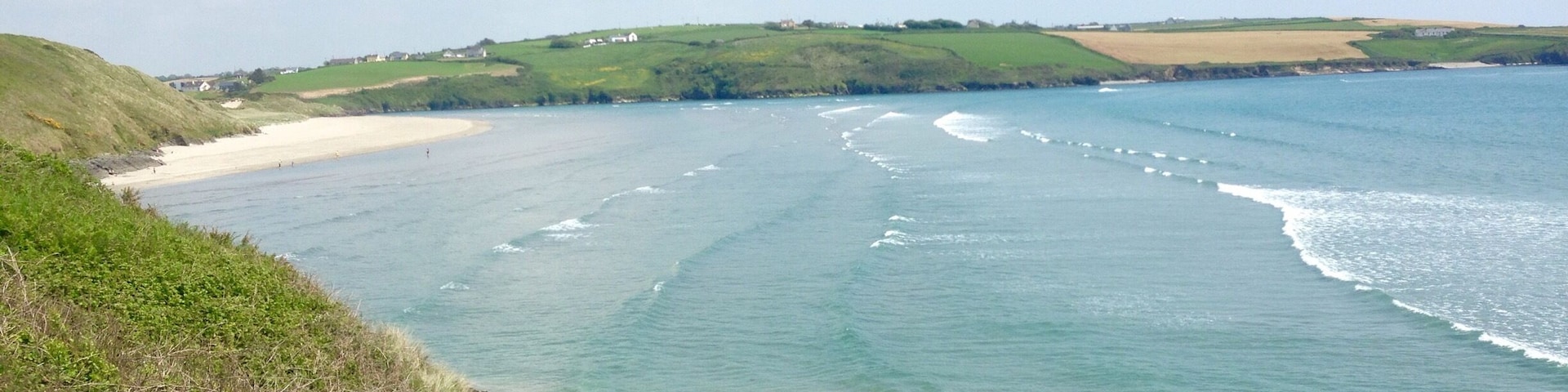 Unexpected beach in Ireland with white sand and clear blue waters