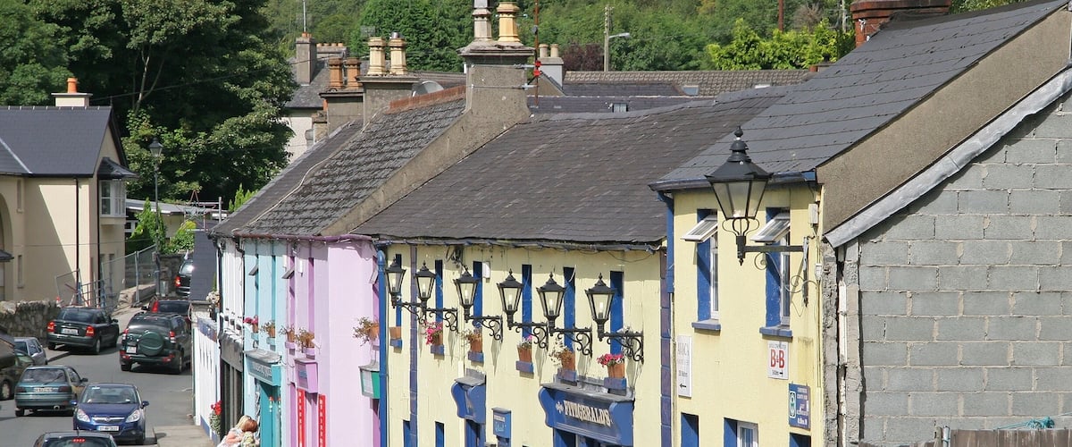 August 2007
This is a shot of Avocado in County Wicklow, Ireland where the series Ballykissangel was filmed.
We visited here whilst staying at Wicklow. A small village with little to see other than the high street which is familiar from the TV series.
