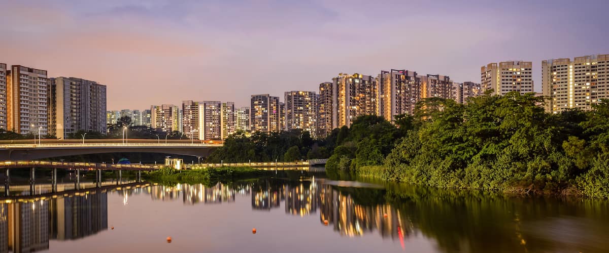 Senkang, Singapore Nov 16/2019 late afternoon at Sengkang Riverside Park