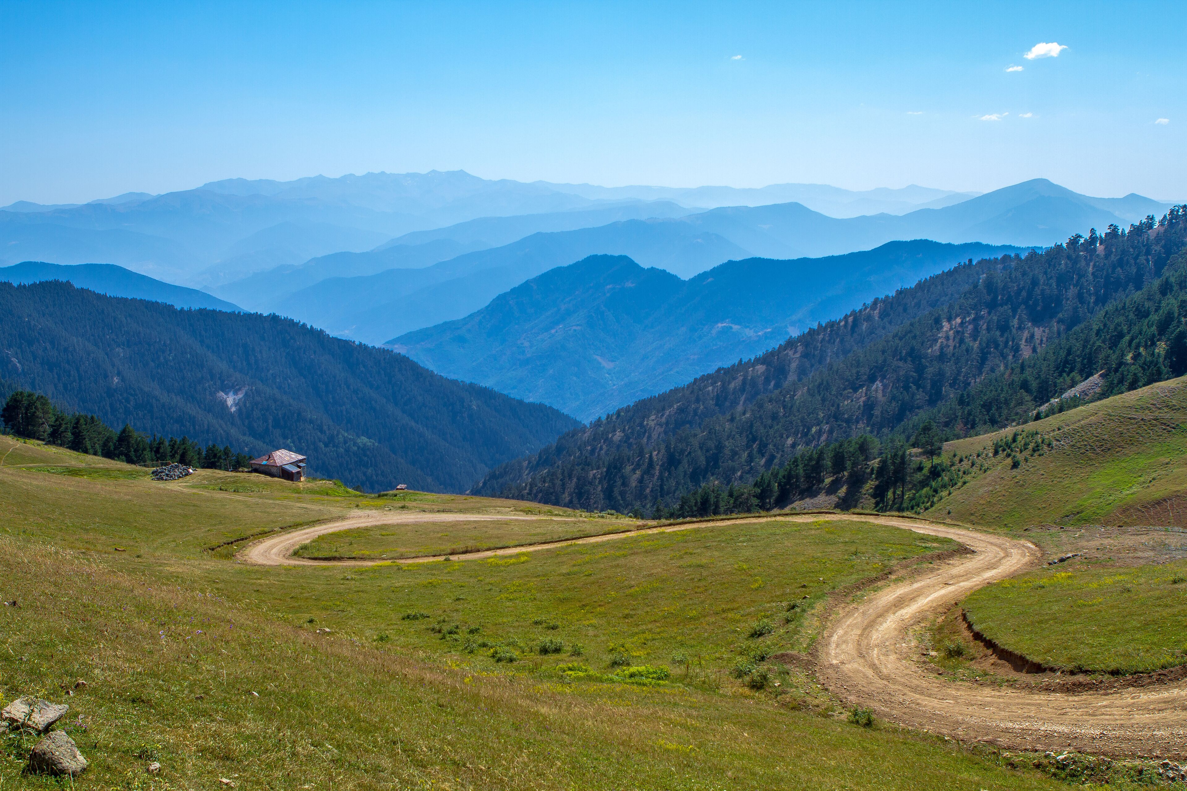 highland road over Zigana Mountain