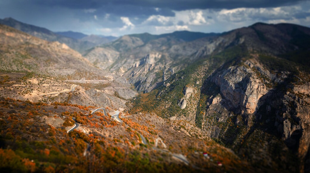 View of the Pontic Mountains near the city of Torul, Gumushane province in the Black Sea region of Turkey