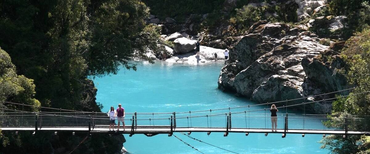 The color of the water is so blue it is like someone threw dye in the water. Beautiful!