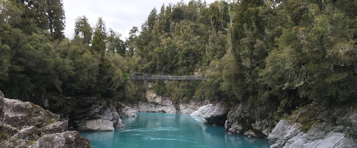 Hokitika Gorge. don't miss this when you visit Hokitika.
