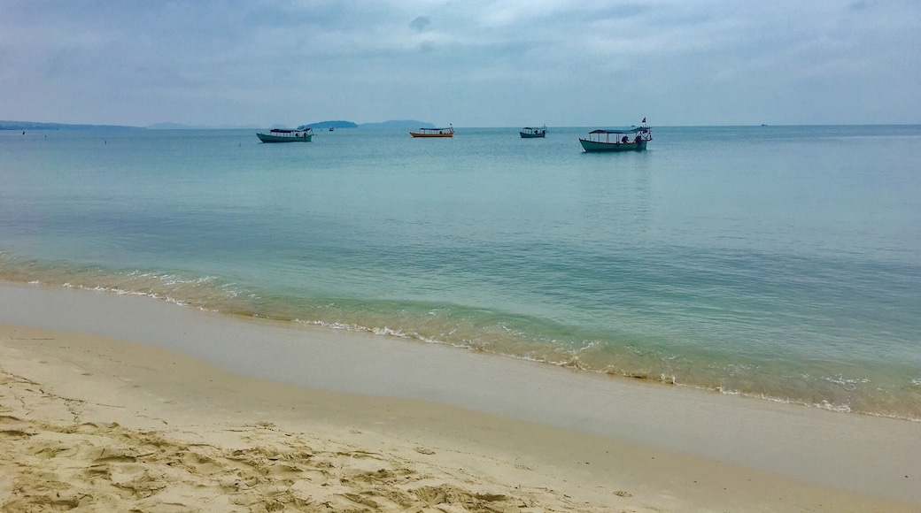 White sand and blue waters. A perfect spot to have a cold beer and relax.