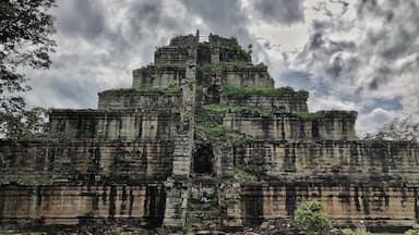 This temple is unique in Cambodia because of its pyramid shape reminiscent of those in South and Central America. Koh Ker is about 2 hours from the center of Siemreap in the province of Preah Vihear. This once thriving capital of the great Khmer Empire now sits in a remote jungle. This is the mainly temple with smallest ones spread out in the area. #ancient #ruins #temple #angkor #khmer