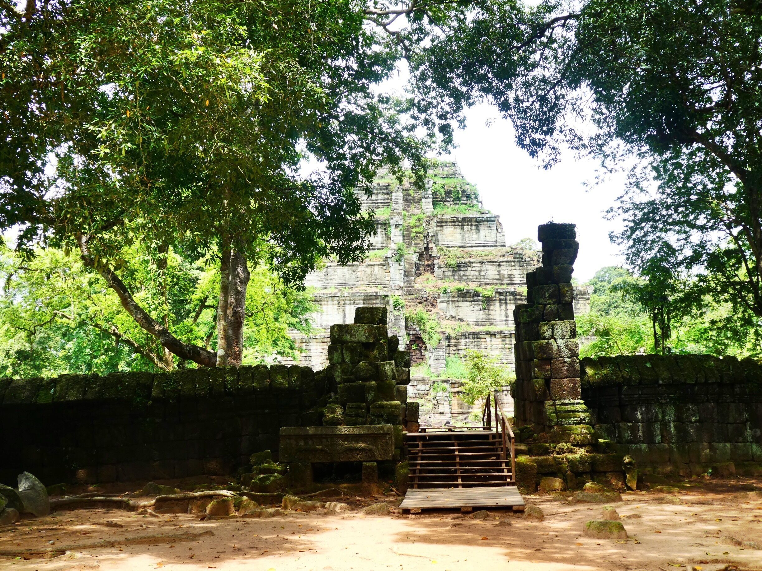 First hint of Prasat Thom Temple of the Koh Ker Temple complex. Well worth the 2 hour drive from Siem Reap. Beautiful collection of temples with few to no visitors. 
