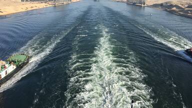 Cruising through the Suez Canal was fascinating! #lifeatexpedia