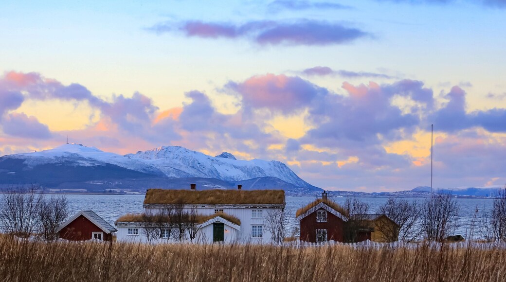 Old farm house in winter suiet