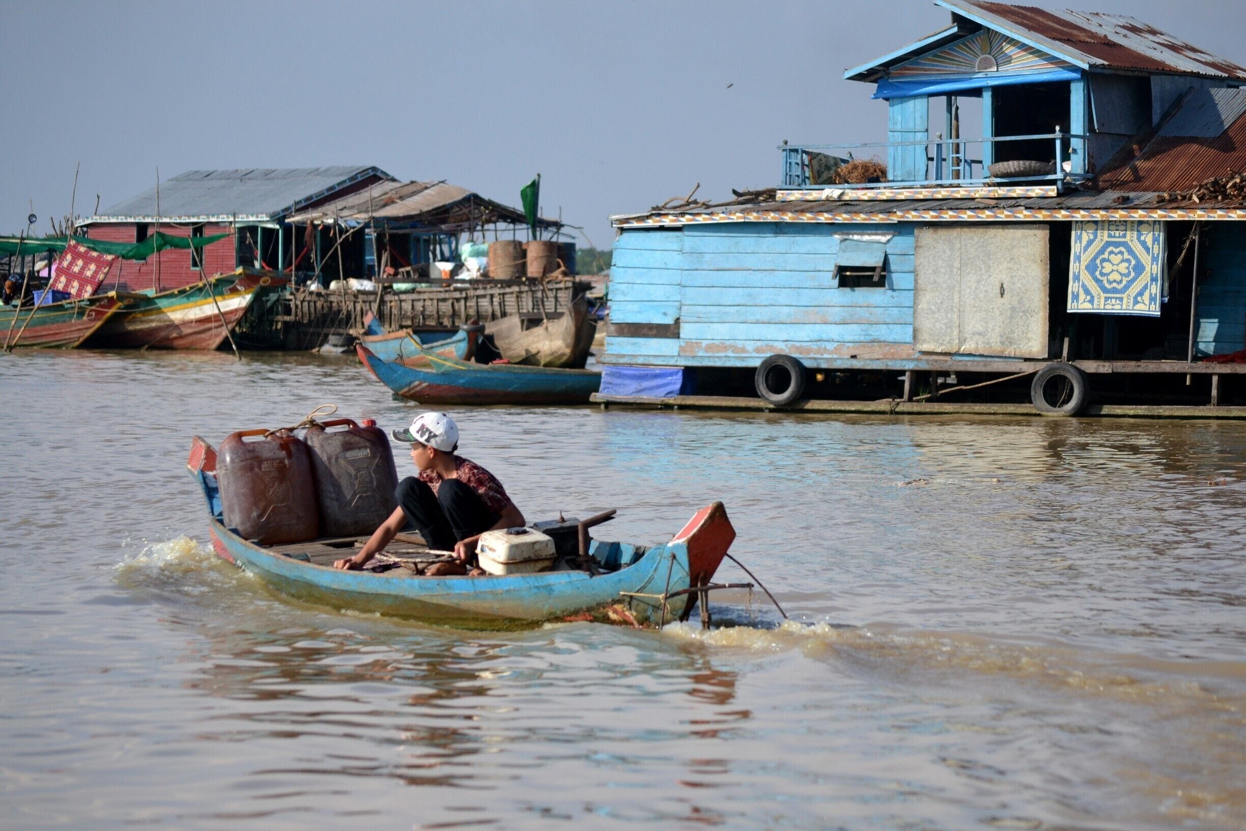 It's a floating village on the Tonle Sap lake near Siem Reap. Tours can be easily  arranged in Siem Reap, however, for me to witness such extreme poverty and zoo-like atmosphere was a sad experience.