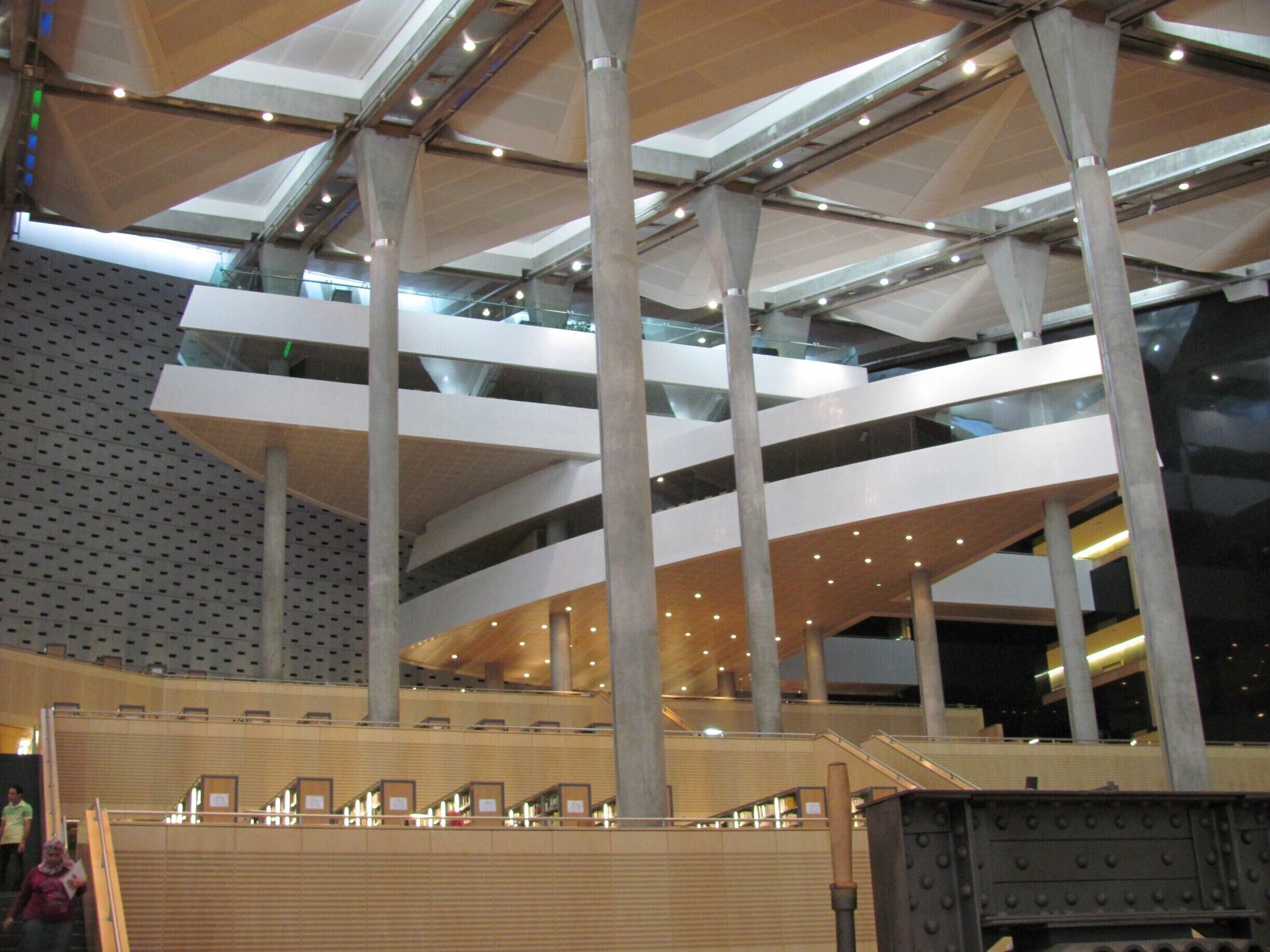 Amazing #architecture inside the Library in Alexandria.