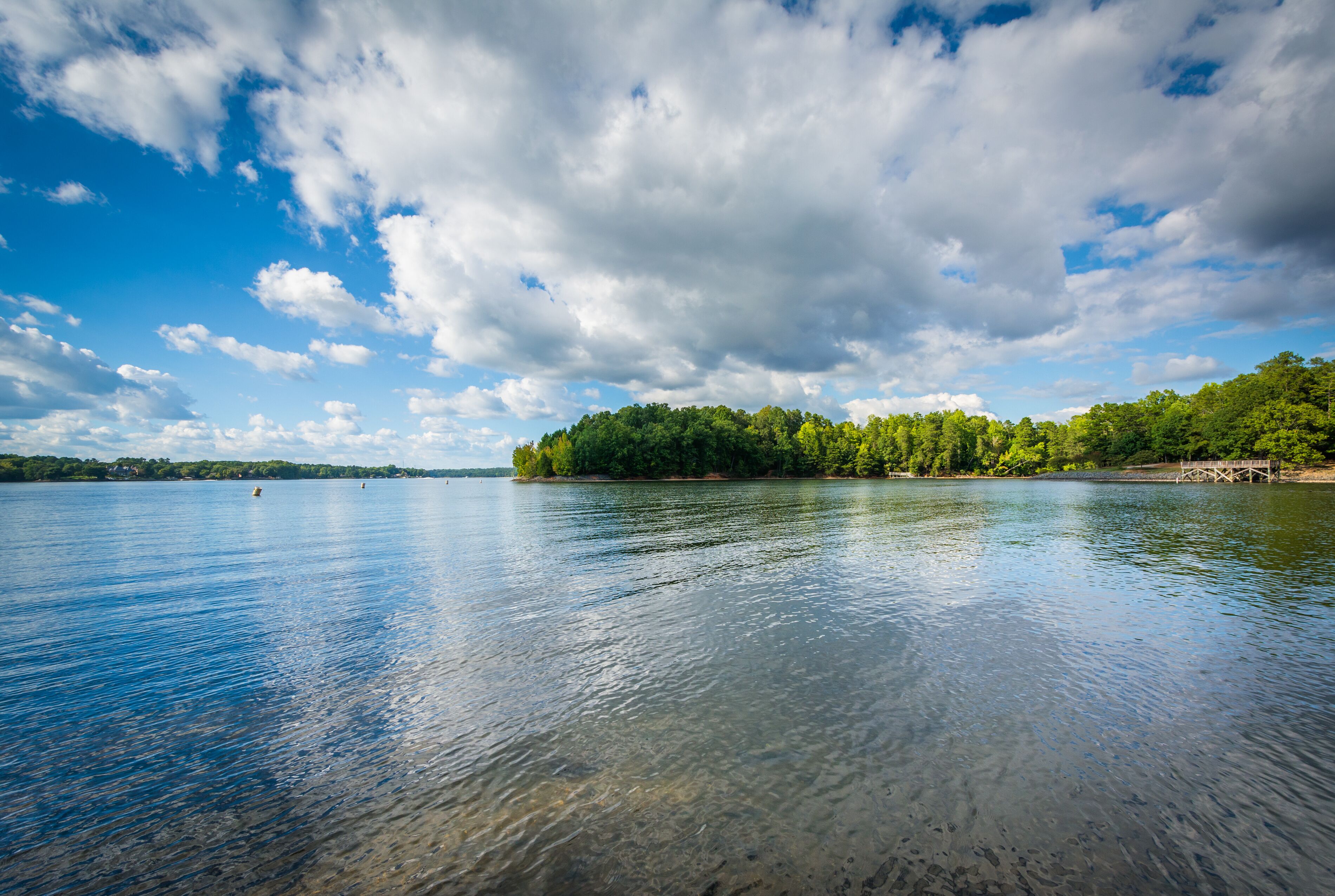 Lake Wylie, at McDowell Nature Preserve, in Charlotte, North Car