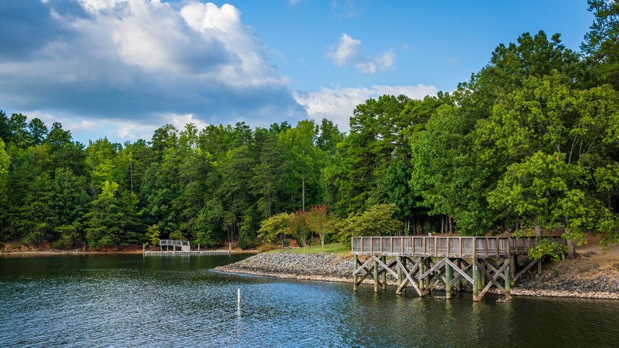 Pier on Lake Wylie, at McDowell Nature Preserve, in Charlotte, N