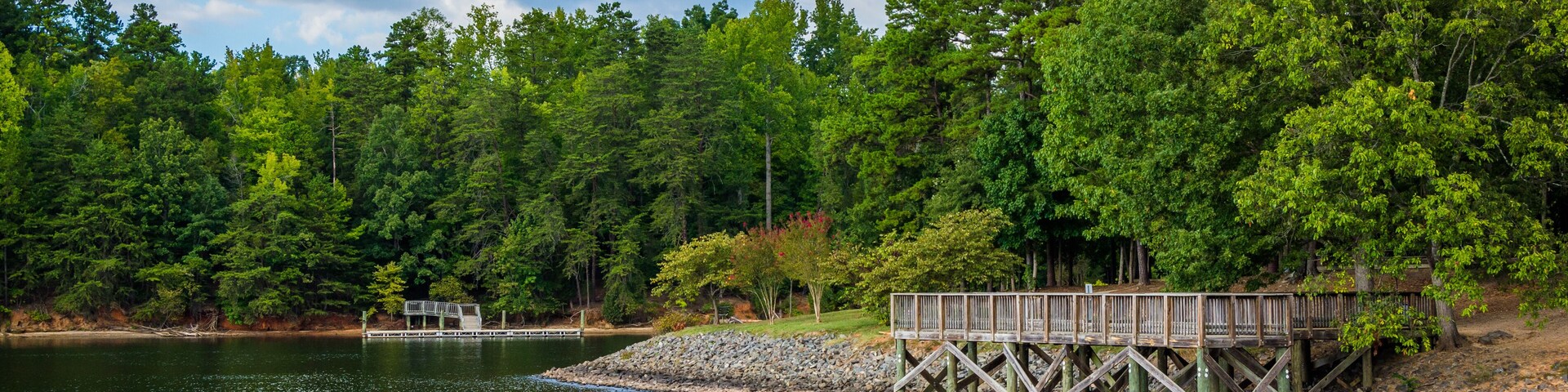 Pier on Lake Wylie, at McDowell Nature Preserve, in Charlotte, N