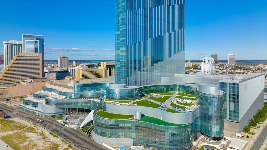 Ocean Casino Resort aerial view at Boardwalk in Atlantic City, New Jersey NJ, USA.