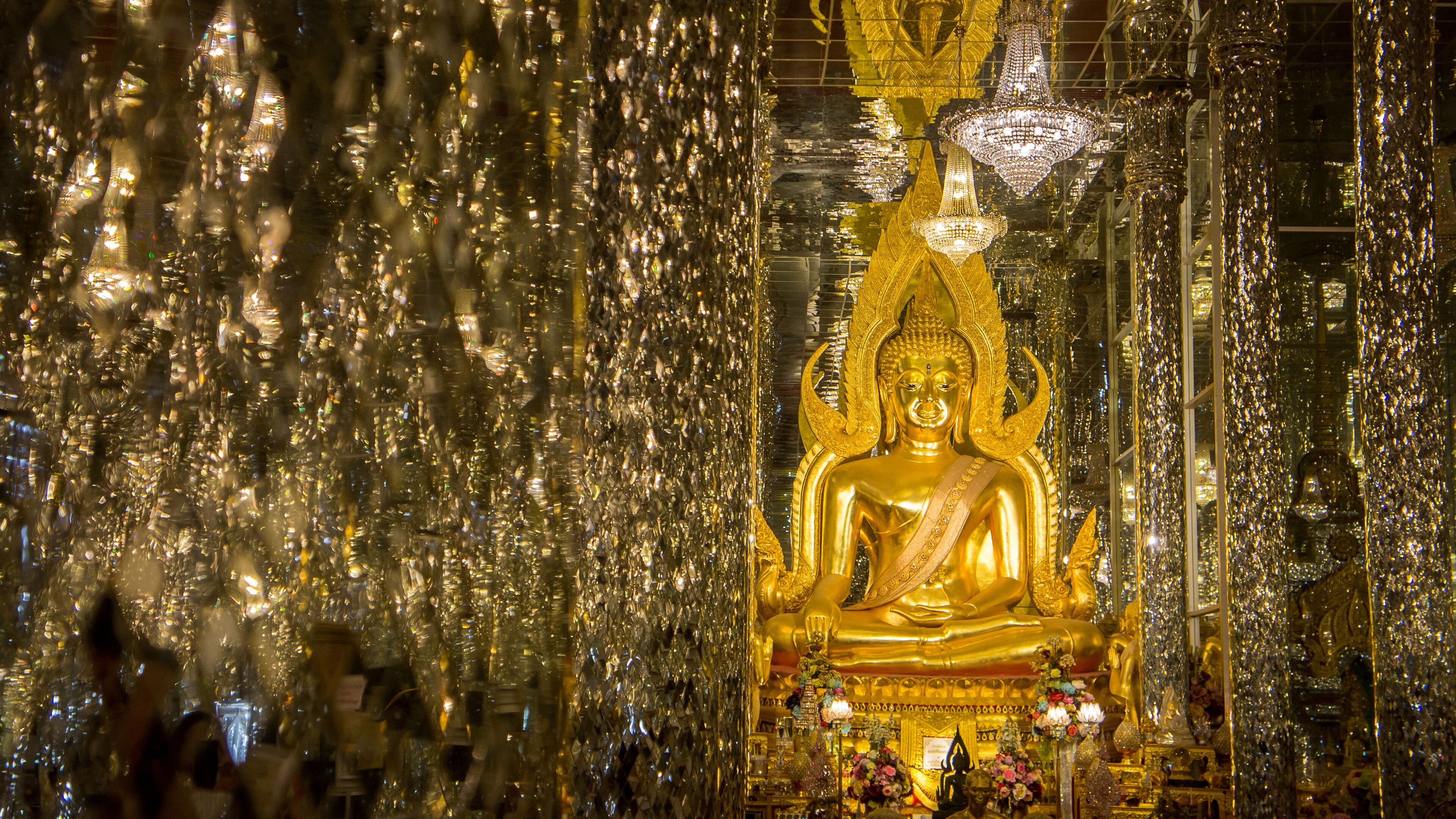 Buddha Image in the Wat Tha Sung Temple near Uthai Thani in  Thailand