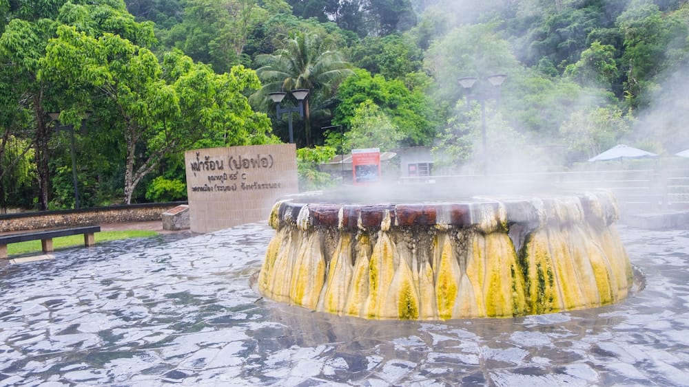 Famous hot springs at Ranong,Thailand