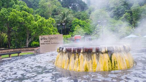 Famous hot springs at Ranong,Thailand