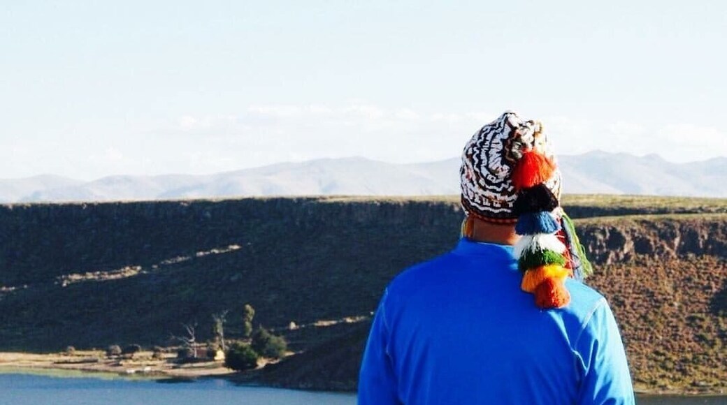 Lake Umayo in Sillustani Puno Peru..
#blue