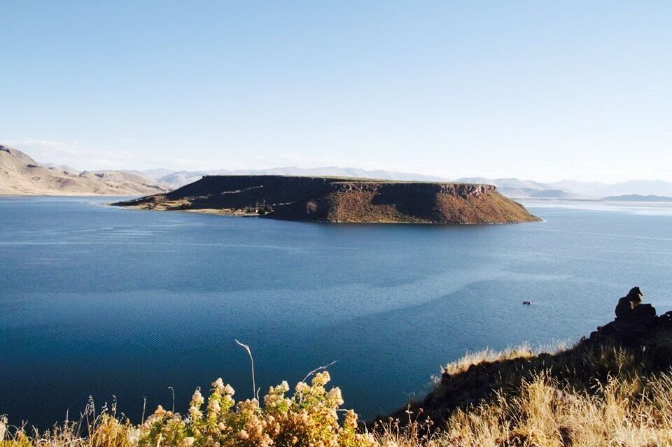 Lake Umayo in Puno , Peru is a sight to behold. The shore of the lake houses the Sillustani burial ground. #blue