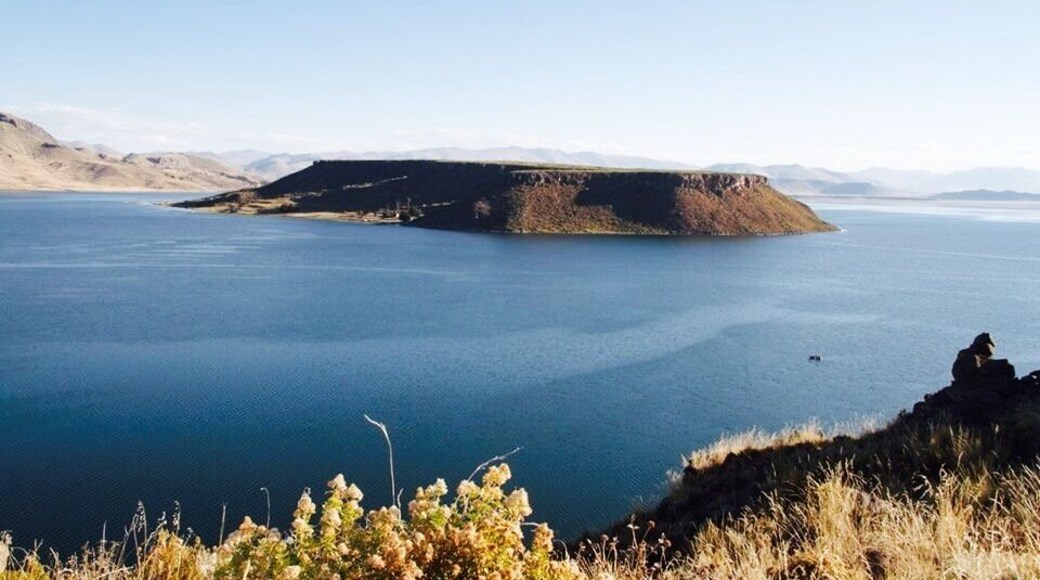 Lake Umayo in Puno , Peru is a sight to behold. The shore of the lake houses the Sillustani burial ground. #blue
