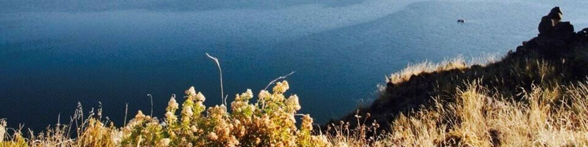 Lake Umayo in Puno , Peru is a sight to behold. The shore of the lake houses the Sillustani burial ground. #blue