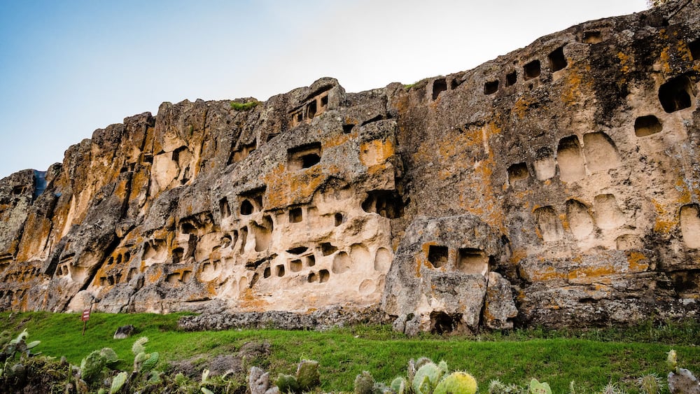 ruins of old town in Cajamarca Perú