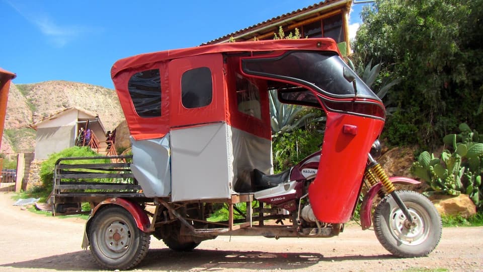 The preferred mode of transport in the sacred Valley and Cuzco is the ubiquitous tuk tuk. Turns out, families of 5 can ride in them. Safety first.