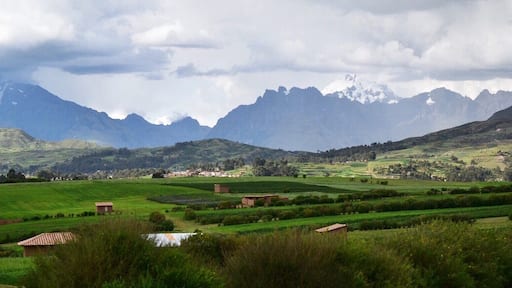View of the Andes driving from Cusco to the Urubamba Valley. Wish I had an exact location.