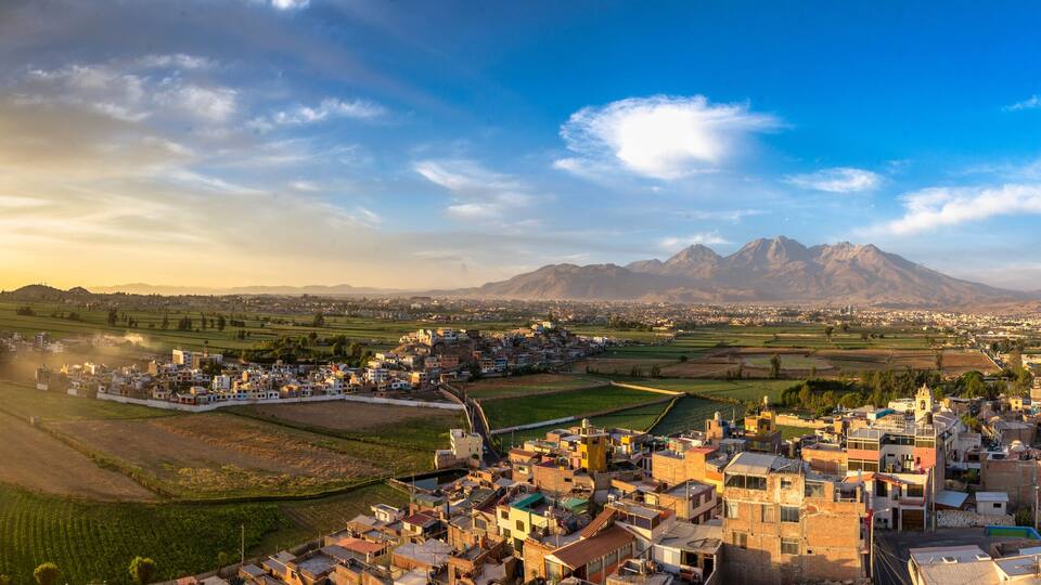 Arequipa panoramic photo from Sachaca viewpoint