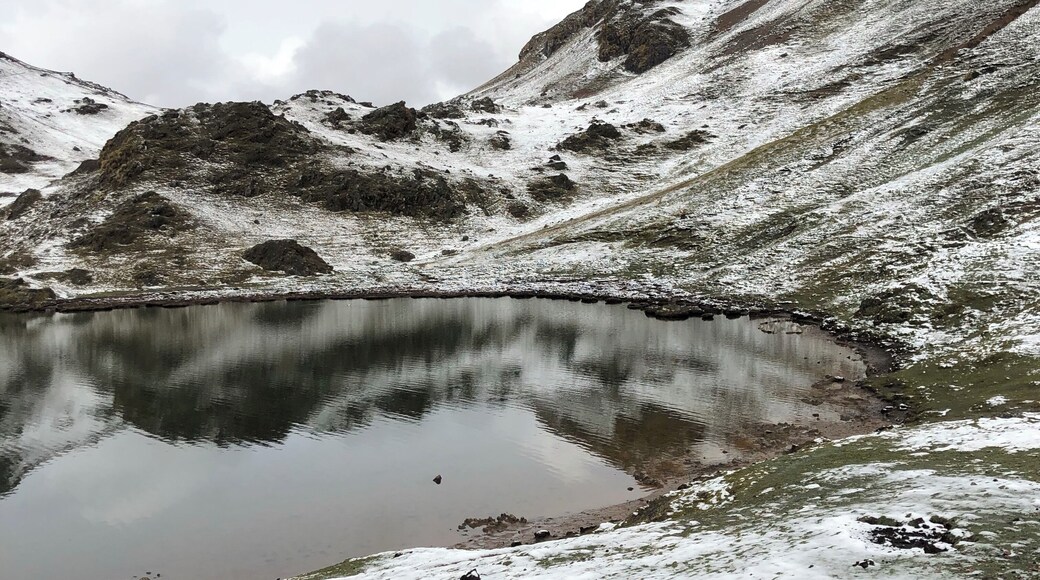 14,400 ft. Lake in high Andes near Urubamba