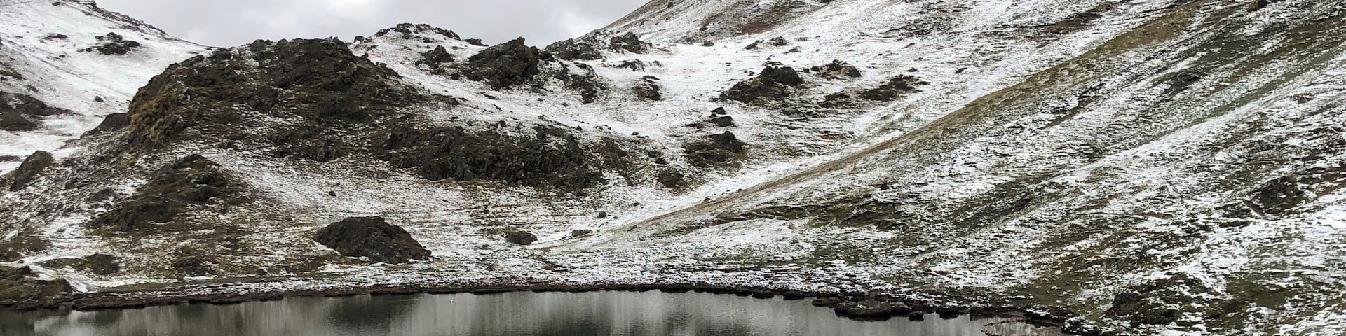 14,400 ft. Lake in high Andes near Urubamba